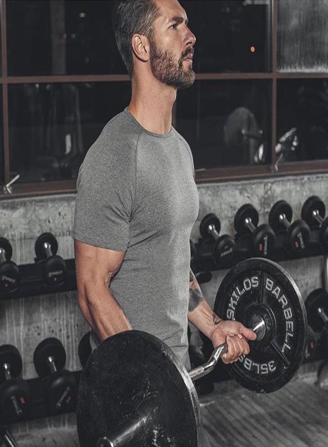 TEZO Mens Gym Workout Slim Fit Short Sleeve T-Shirt Cotton Performance Athletic Shirts Running Fitness Tee Loungewear(LGBK L) - Image 4